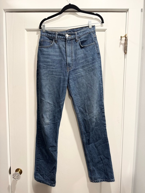 Reformation Denim - Reformation High Rise Straight Leg Stovepipe Jean 27 Classic Clean Girl Designer